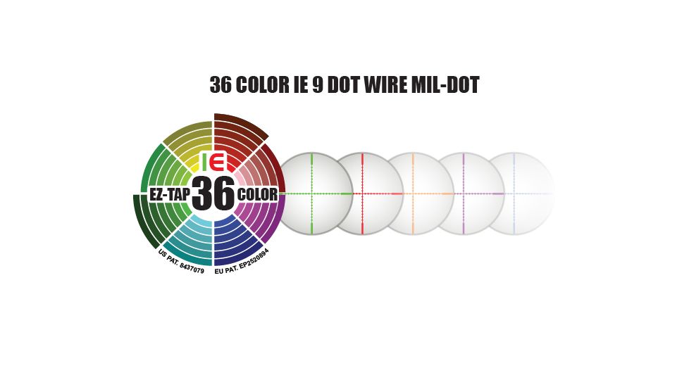 Leapers UTG 1.5-6x44 Illuminated 36-Color Rifle Scope, Mil-Dot Reticle SCP3-U156IEW