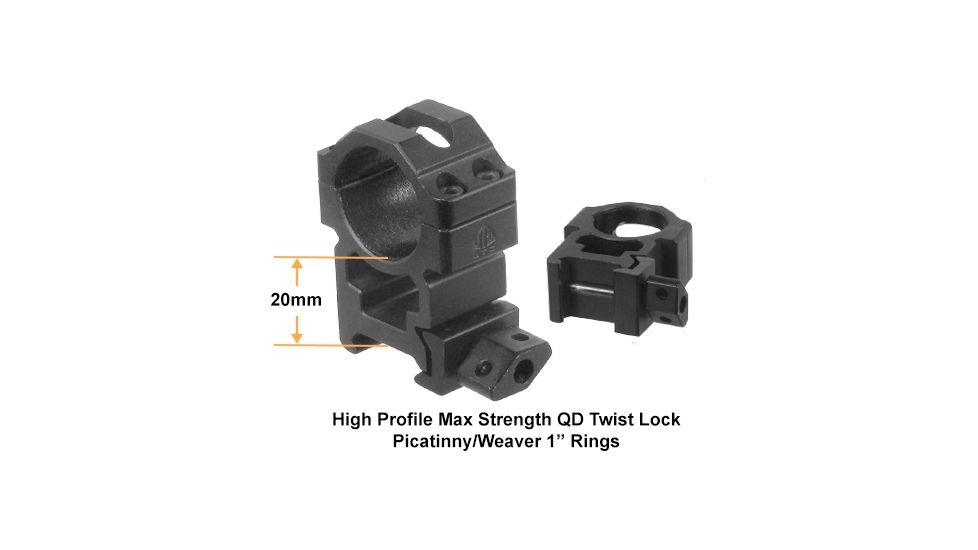 Leapers UTG 1 in. 3-9X50 AO True Hunter IE Scope with Zero Locking-Reset WE, Rings and Sunshade, x000D SCP-U395AOIEW