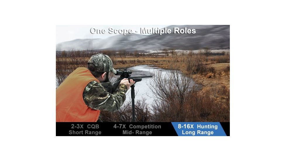 Leapers UTG 2-16X44 30mm Multi-Range Rifle Scope, AO, 36-Colors, QD Rings, _x000D_ SCP3-216AOIEW