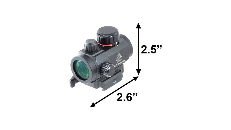 Leapers UTG 2.6in ITA Red/Green Micro Dot Sight with Integral QD Picatinny Mount, SCP-DS3026W