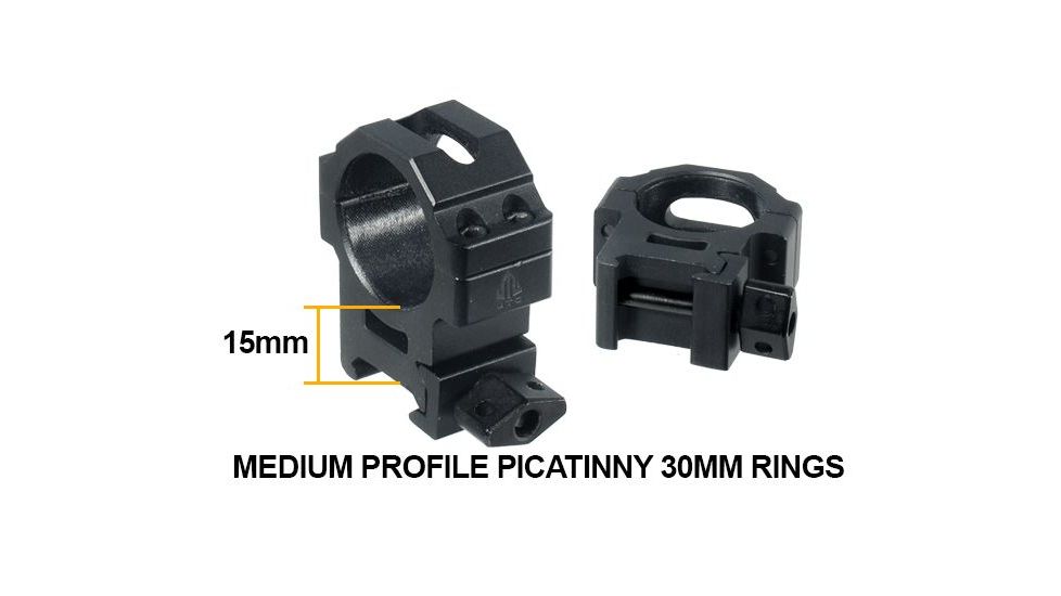 Leapers UTG 3-12X44 30mm Rifle Scope, AO, 36-Color Glass Mil-Dot, QD Rings, _x000D_ SCP3-UG312AOIEW