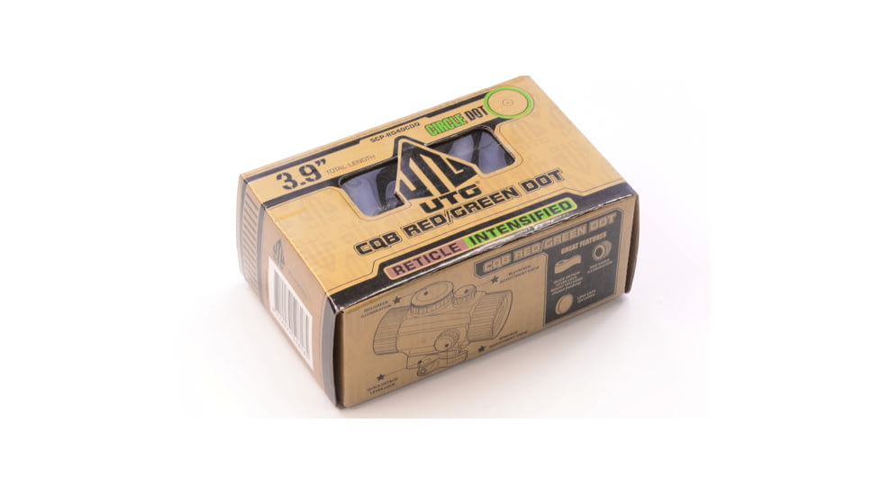 Leapers UTG 3.8in ITA Red/Green Circle Dot Sight w/Integral QD Mount, 4MOA Reticle, Black, SCP-RG40CDQ