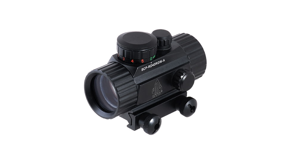 Leapers UTG 3.8in ITA Red/Green CQB Dot Sight with Integral Mount, Black, SCP-RD40RGW-A