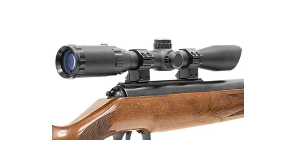 Leapers UTG 3-9X32 1in Hunter Rifle Scope, Mil-dot Reticle, Airgun Rings, Pre-Adj at 35Yds, _x000D_ SCP-U392RGD