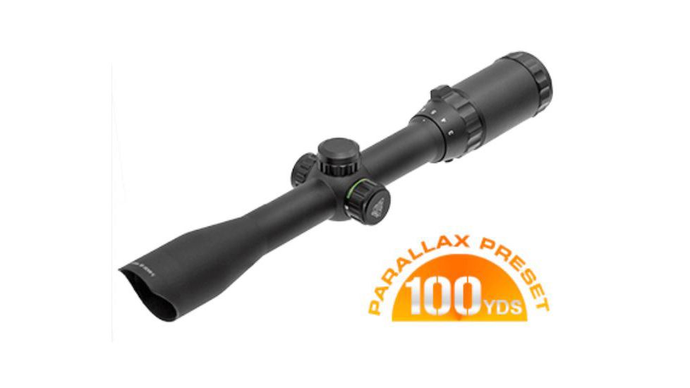 Leapers UTG 3-9X32 1in Hunter Rifle Scope, Mil-dot Reticle, Weaver Rings, Pre-Adj at 100 Yds, _x000D_ SCP-U392RGW