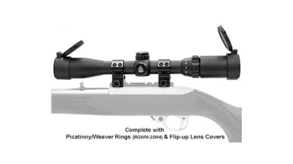 Leapers UTG 3-9X32 1in Hunter Rifle Scope, Mil-dot Reticle, Weaver Rings, Pre-Adj at 100 Yds, _x000D_ SCP-U392RGW