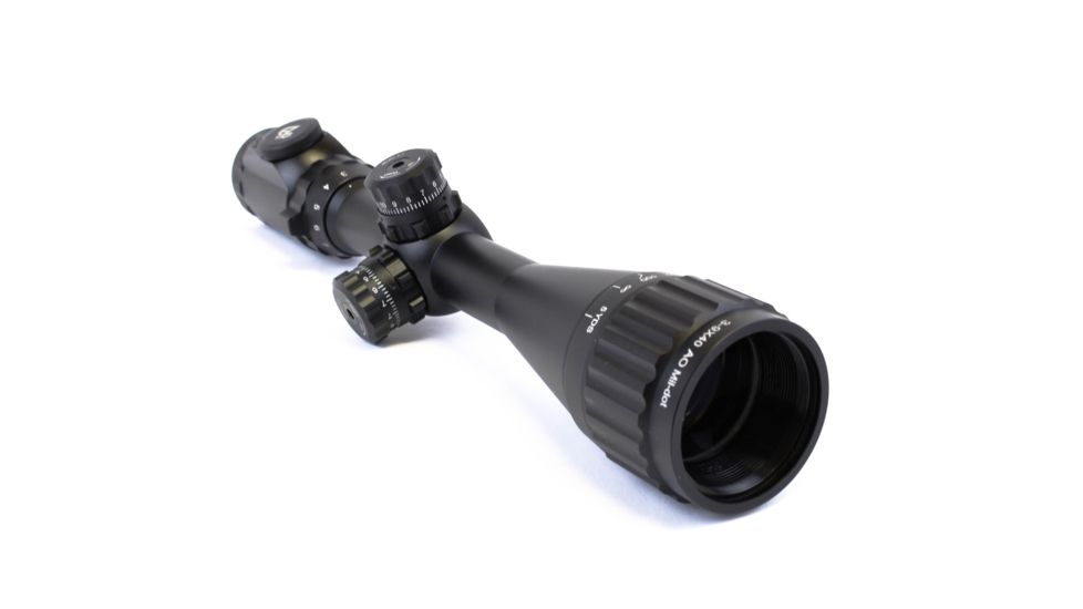 Leapers UTG 3-9x40 1in Hunter Scope,AO,36-color Mil-dot, Airgun Rings, SCP-U394AOIED