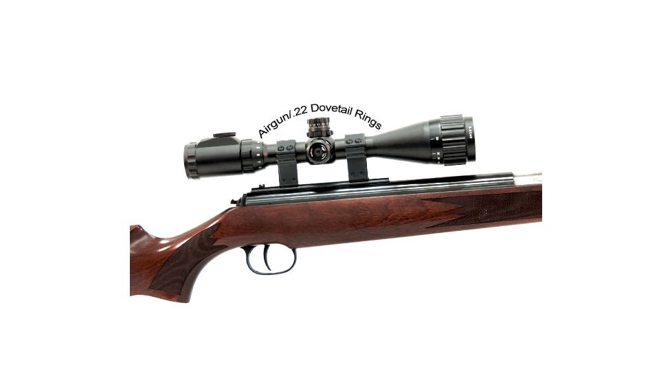 Leapers UTG 3-9x40 1in Hunter Scope,AO,36-color Mil-dot, Airgun Rings, _x000D_ SCP-U394AOIED