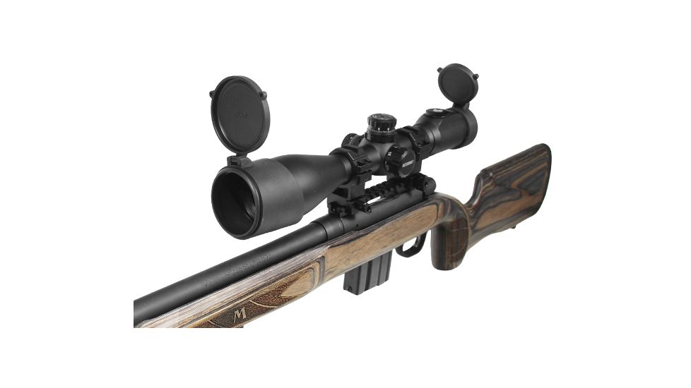 Leapers UTG 30mm 10X50 36 Color/IE Scope, SWAT AO, Etched Mil-dot, EZ-TAP, RG2W3224 Rings SCP3-UG105AOIEW