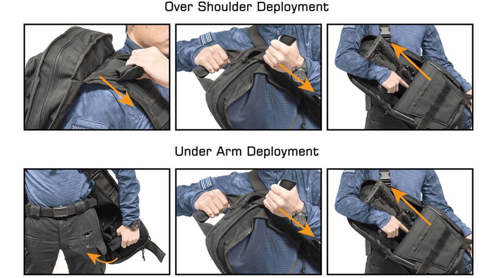 Leapers UTG 34in Alpha Battle Carrier Sling Pack, Black/Navy, PVC-PSP34BN