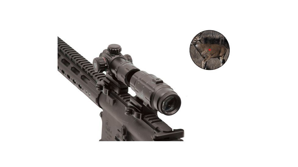 Leapers UTG 3X Magnifier with Flip-to-side QD Mount, W/E Adjustable, SCP-MF3WEQS