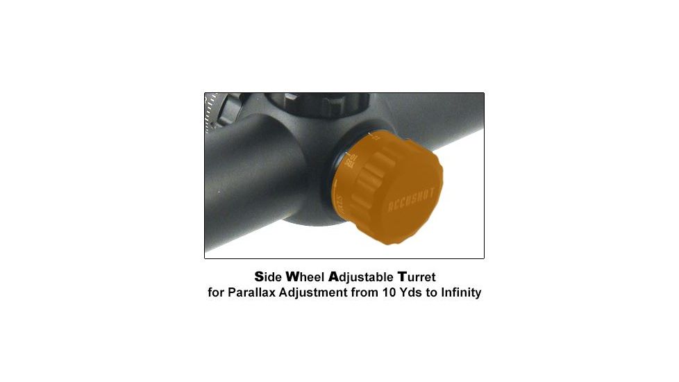 Leapers UTG 4-16x44 30mm Compact AO Rifle Scope,Black,36-color Glass Mil-dot Reticle SCP3-UGM416AOIEW