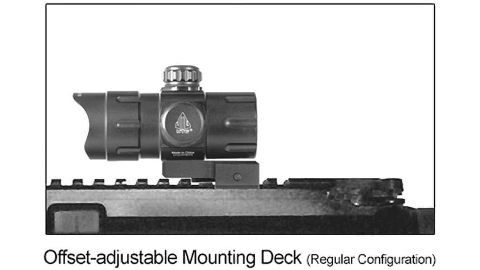 Leapers UTG 4.2in ITA Red/Green CQB Dot w/ QD Mount, Riser Adaptor, 4 MOA Dot Reticle, Black, SCP-DS3840W