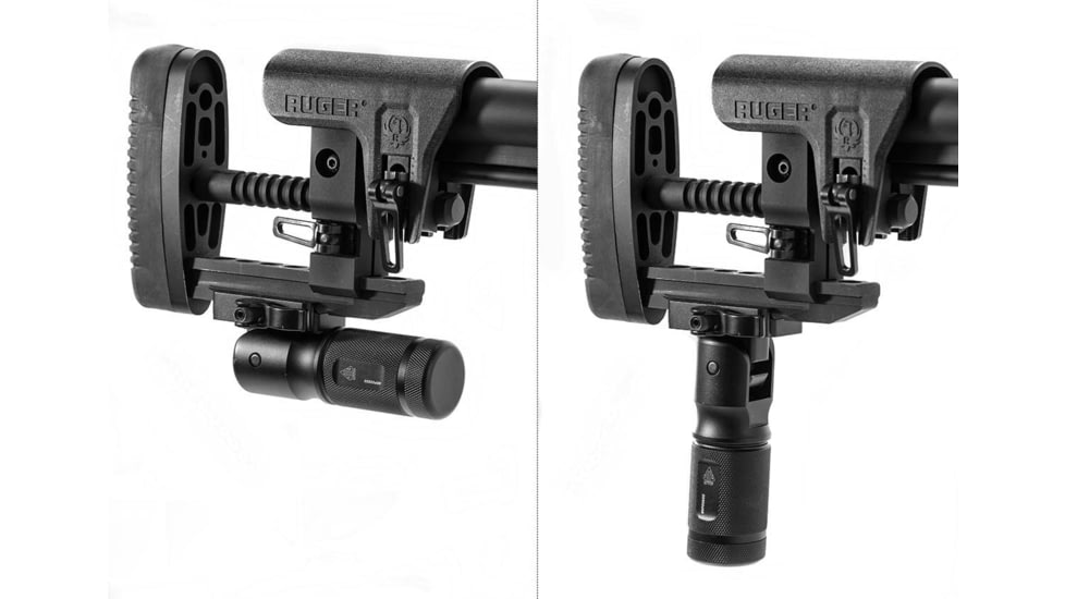 Leapers UTG 4.7in Low Profile Combat Foldable Metal Foregrip, QD Lock, Black, MNT-GRP002SQ