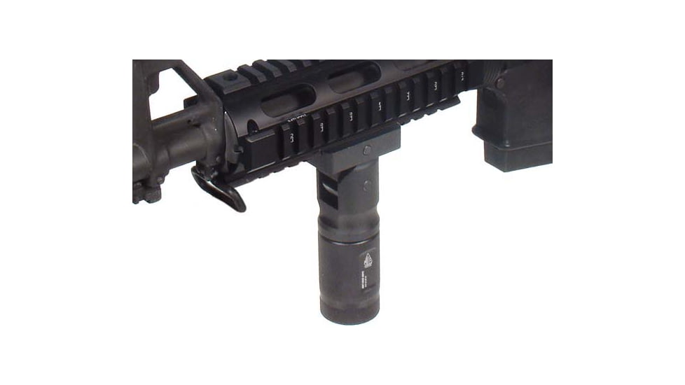 Leapers UTG 4.7in Low Profile Combat Foldable Metal Foregrip, QD Lock, Black, MNT-GRP002SQ