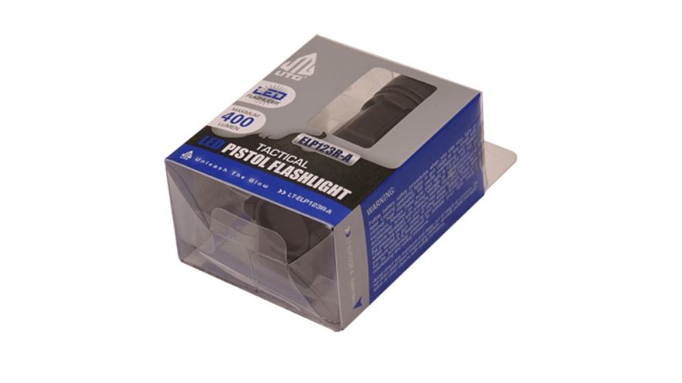 Leapers UTG Sub-compact LED Weapon Flashlight, 400 Lumens, Black, LT-ELP123R-A