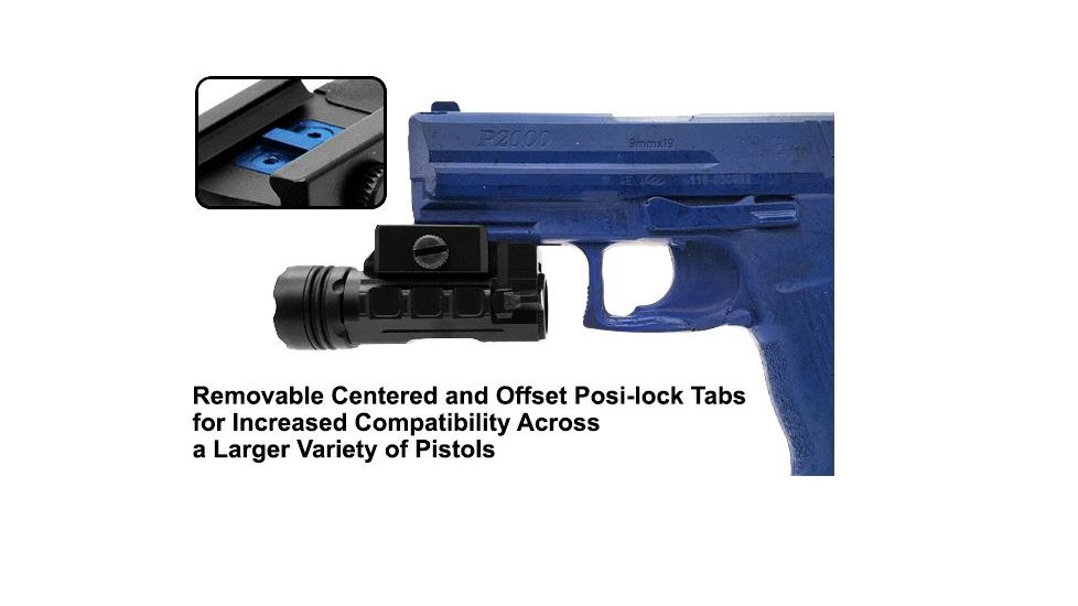 Leapers UTG Sub-compact LED Weapon Flashlight, 400 Lumens, Black, LT-ELP123R-A