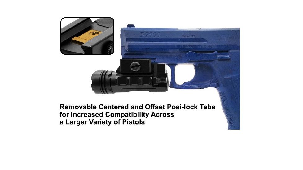 Leapers UTG Sub-compact LED Weapon Flashlight, 400 Lumens, Black, LT-ELP123R-A