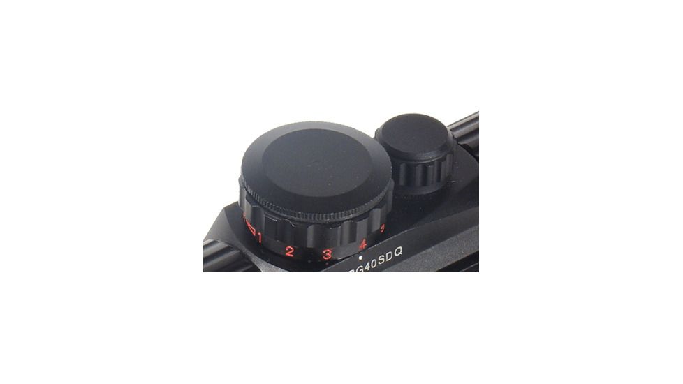 Leapers UTG 4in Compact ITA Red-Green Target Dot Sight w/Integral QD Picatinny Mount SCP-RG40SDQ, EDEMO1
