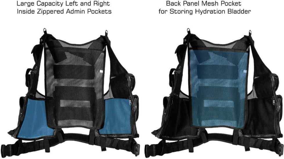 Leapers UTG 547 Law Enforcement Tactical Vest, Left Handed, Black, PVC-V547BL