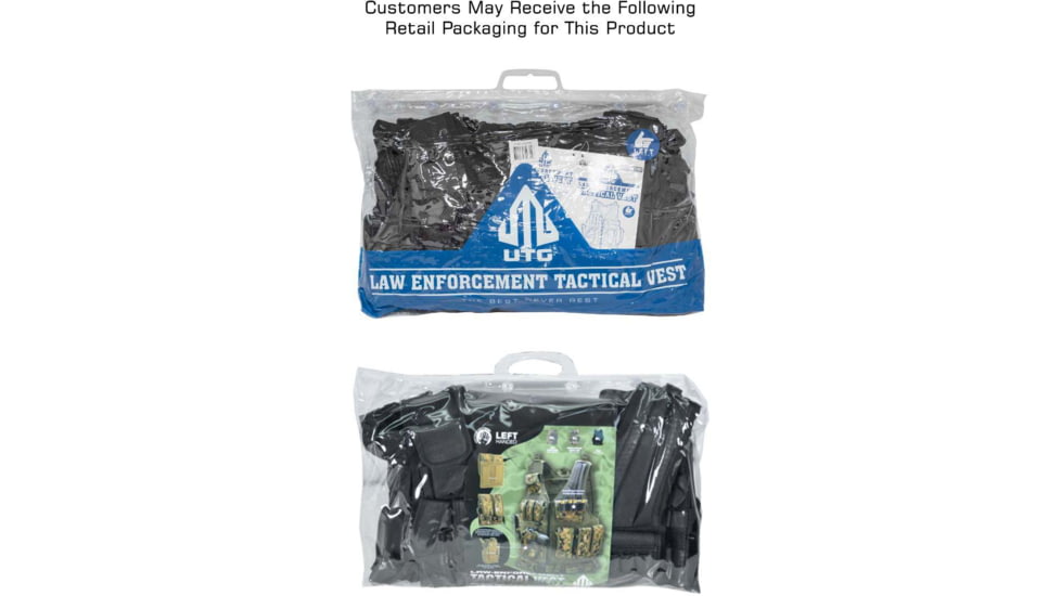 Leapers UTG 547 Law Enforcement Tactical Vest, Left Handed, Black, PVC-V547BL