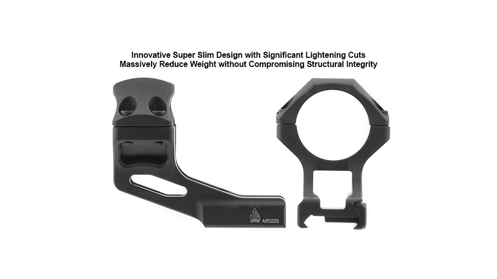 Leapers UTG Accu-Sync 30mm High Profile 37mm Offset Pic. Rings, Red Anodize AIR322SAR