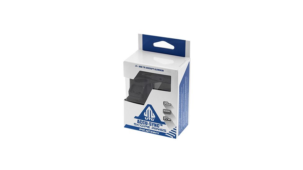 Leapers UTG Accu-Sync 30mm High Profile 37mm Offset Pic. Rings, Red Anodize AIR322SAR