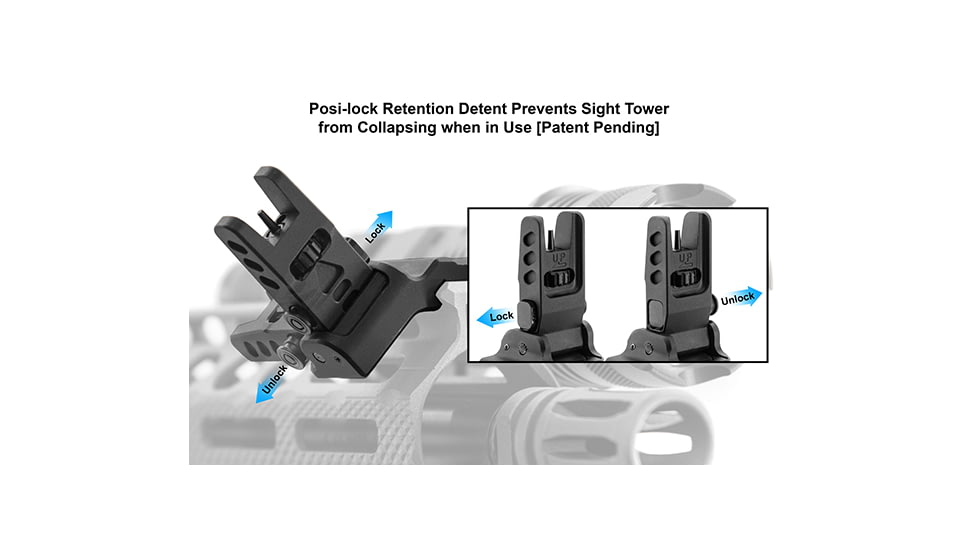 Leapers UTG ACCU-SYNC Offset Deployable Front Sight, Black, MT-745