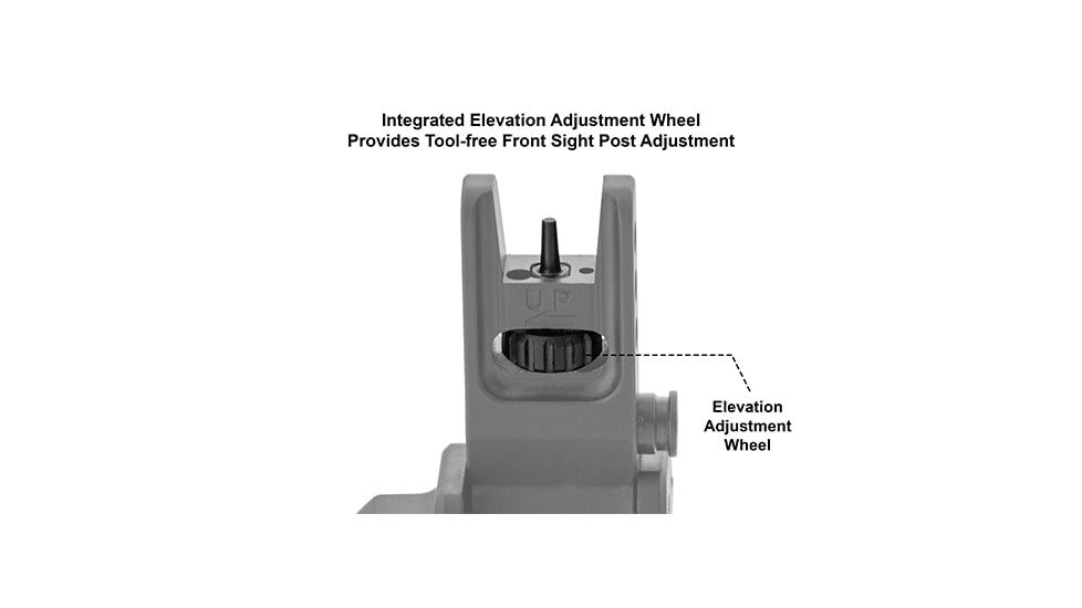 Leapers UTG ACCU-SYNC Offset Deployable Front Sight, Black, MT-745