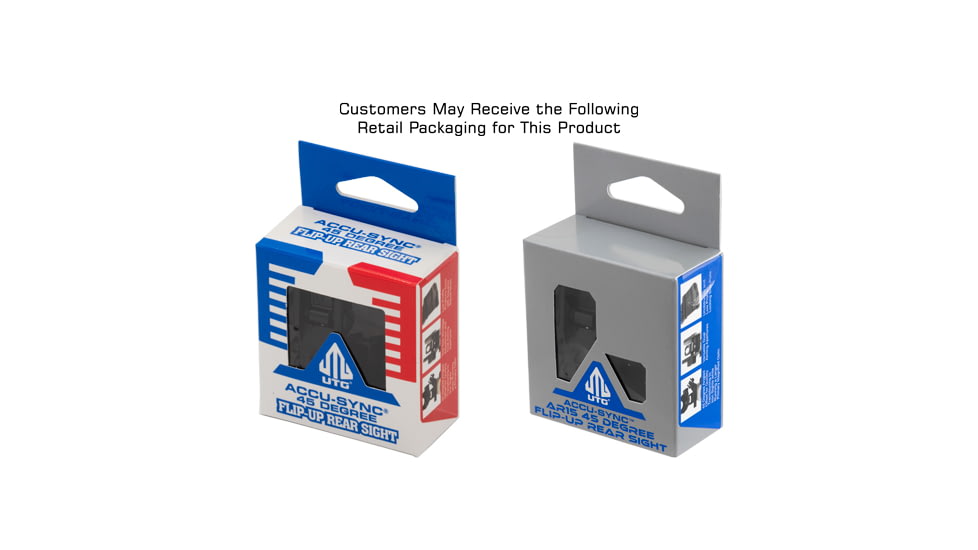 Leapers UTG ACCU-SYNC Offset Deployable Rear Sight, Black, MT-945