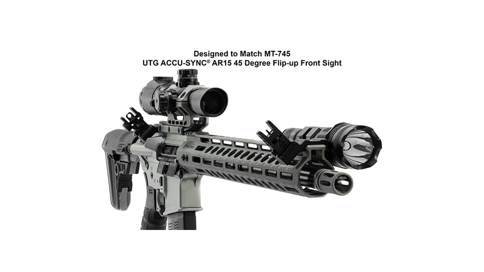 Leapers UTG ACCU-SYNC Offset Deployable Rear Sight, Black, MT-945