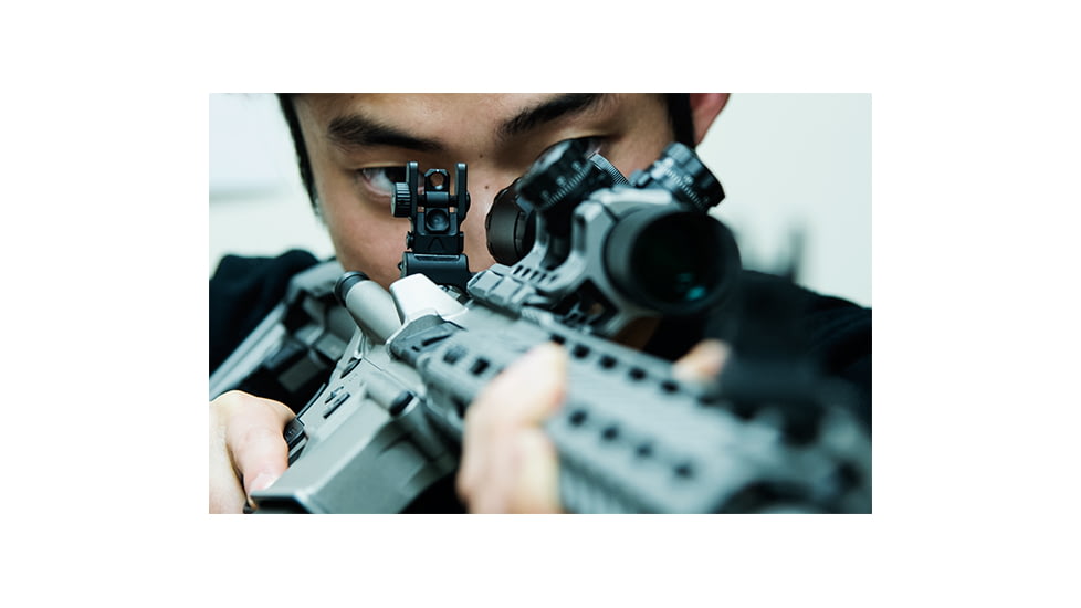 Leapers UTG ACCU-SYNC Offset Deployable Rear Sight, Black, MT-945