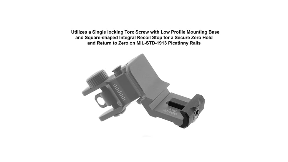 Leapers UTG ACCU-SYNC Offset Deployable Rear Sight, Black, MT-945