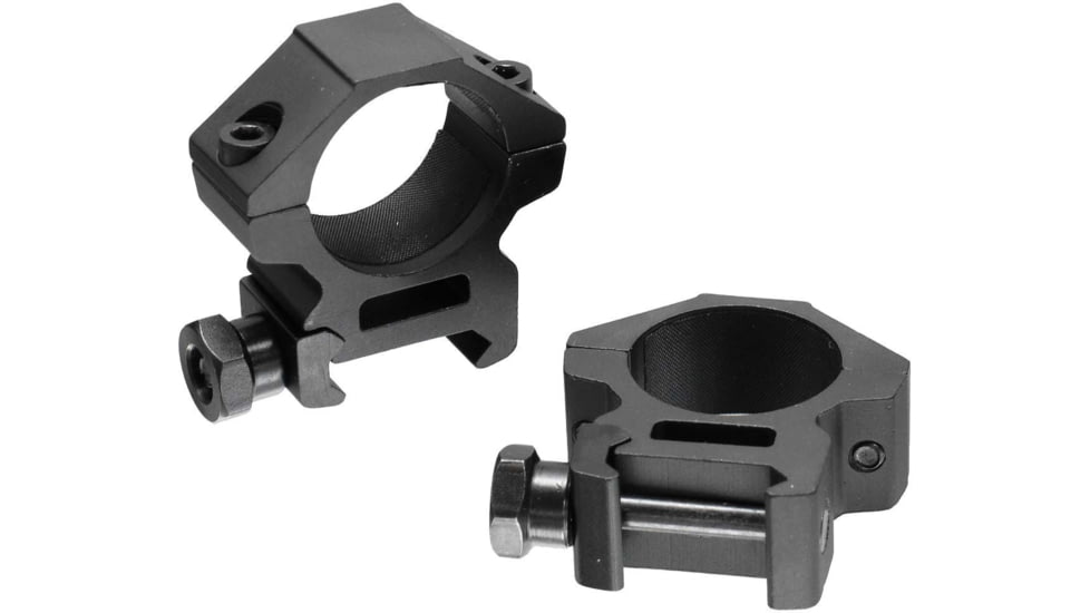 Leapers UTG ACCUSHOT 1in/2PCs Low Profile Picatinny/Weaver Rings, Black, RGWM-25L2