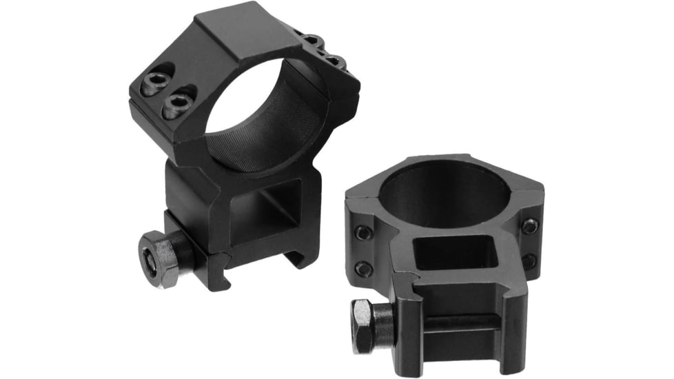 Leapers UTG ACCUSHOT 30mm/2PCs High Profile Picatinny/Weaver Rings, Black, RGWM-30H4