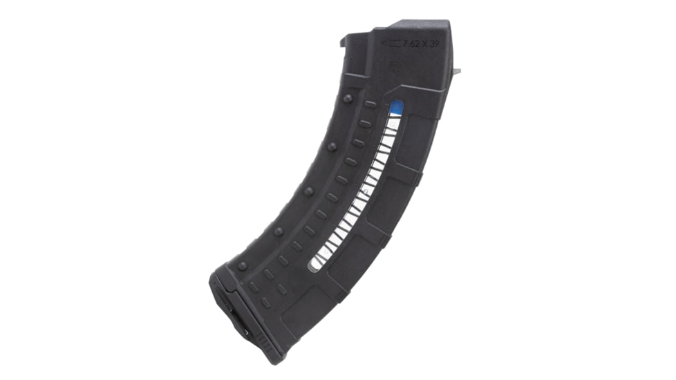 Leapers UTG AK/AKM Windowed Polymer Magazine, 7.62X39mm, 30 Round, Black, RBT-AKM30-30RD