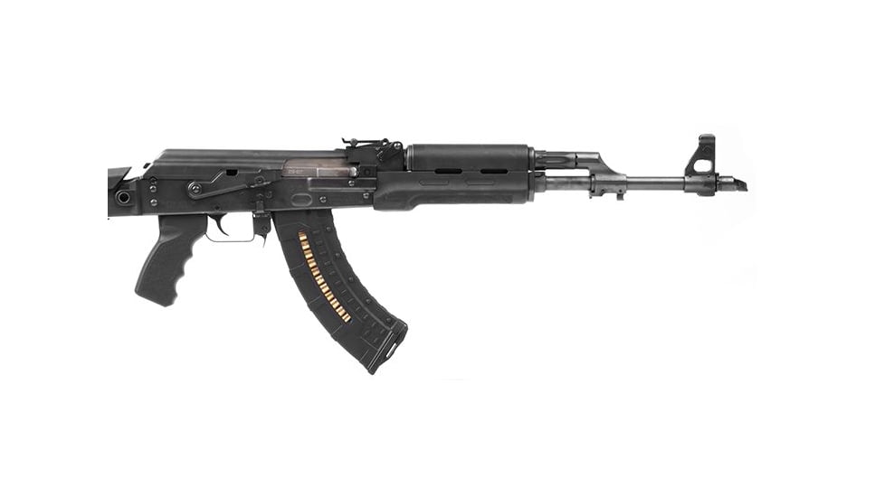 Leapers UTG AK/AKM Windowed Polymer Magazine, 7.62X39mm, 30 Round, Black, RBT-AKM30-30RD
