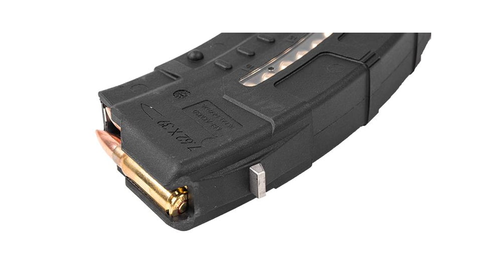 Leapers UTG AK/AKM Windowed Polymer Magazine, 7.62X39mm, 30 Round, Black, RBT-AKM30-30RD