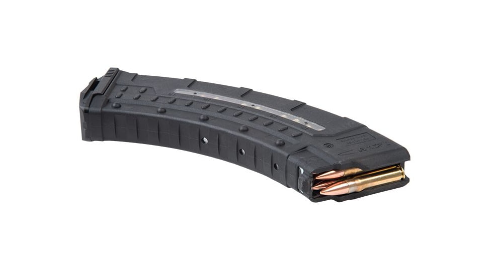 Leapers UTG AK/AKM Windowed Polymer Magazine, 7.62X39mm, 30 Round, Black, RBT-AKM30-30RD