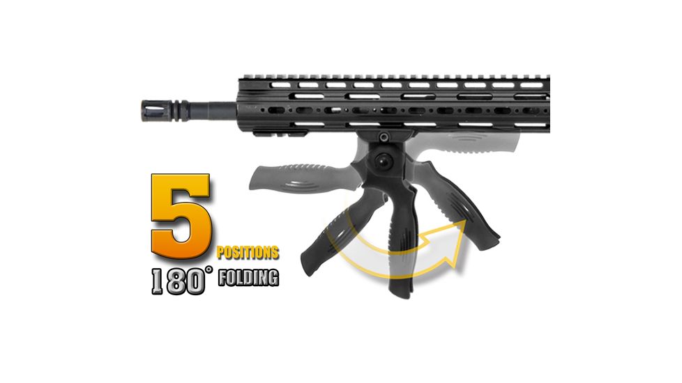 Leapers UTG All-in-One Apache Foregrip Multi-angle Grip,Black, _x000D_ RB-FGRP180B