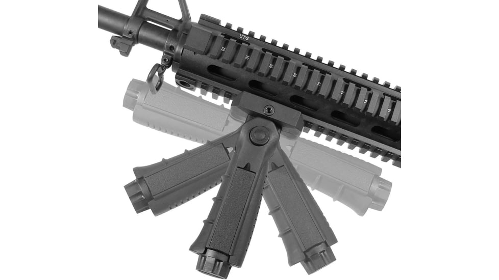 Leapers UTG Ambidextrous 5-position Foldable Foregrip, Black, RB-FGRP170B