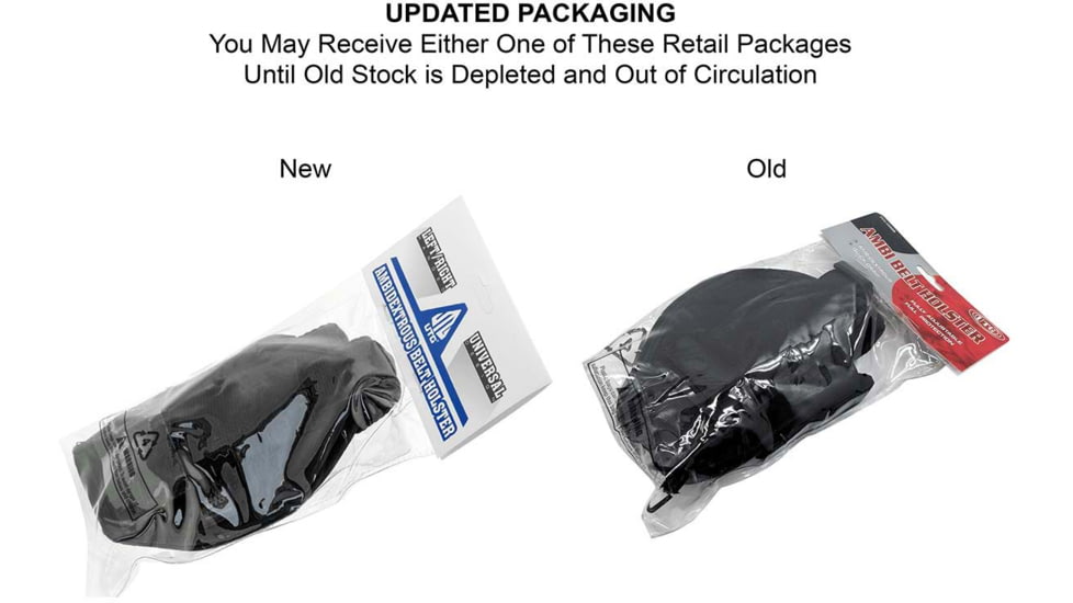 Leapers UTG Ambidextrous Belt Holste, Ambidextrous, Black, PVC-H288B