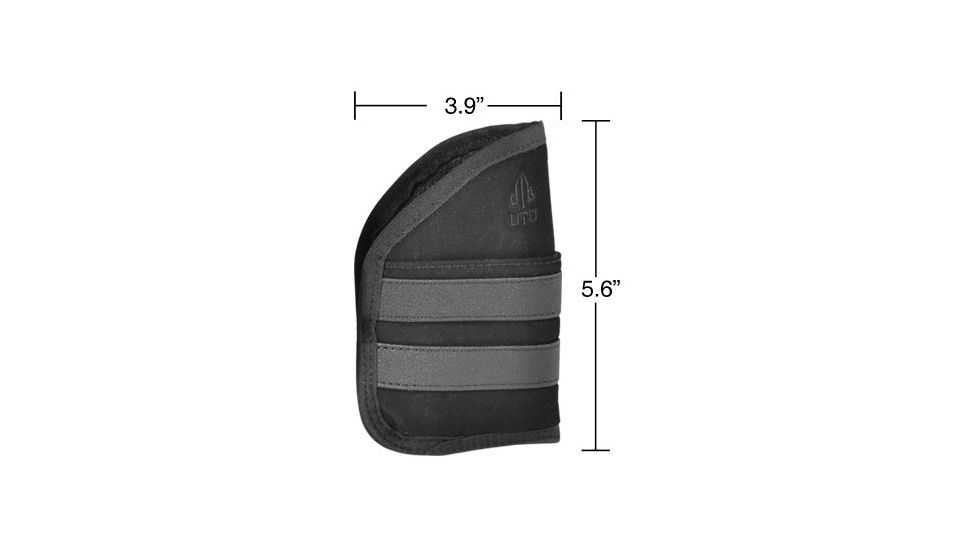 Leapers UTG Ambidextrous Pocket Holster, 3.9in, Sub-Compact 9mm + .40 Autos - PVC-HP39