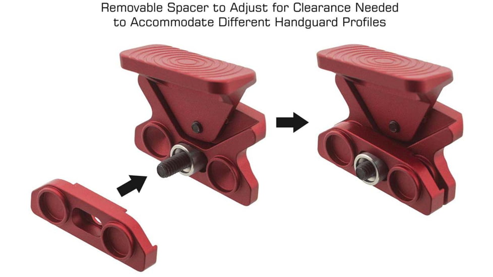 Leapers UTG Angled Index Mount, Keymod, Matte Red, TL-TRK01R
