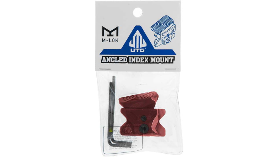 Leapers UTG Angled Index Mount, M-LOK, Matte Red, TL-TRM01R