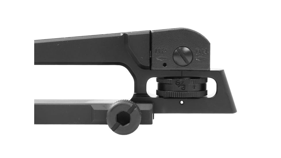 Leapers UTG AR15 Enhanced Carry Handle Rear Sight, Picatinny, Black, MT-950X
