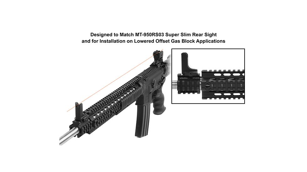 Leapers UTG Top Mounted Deployable Front Sight, Black, MT-750X