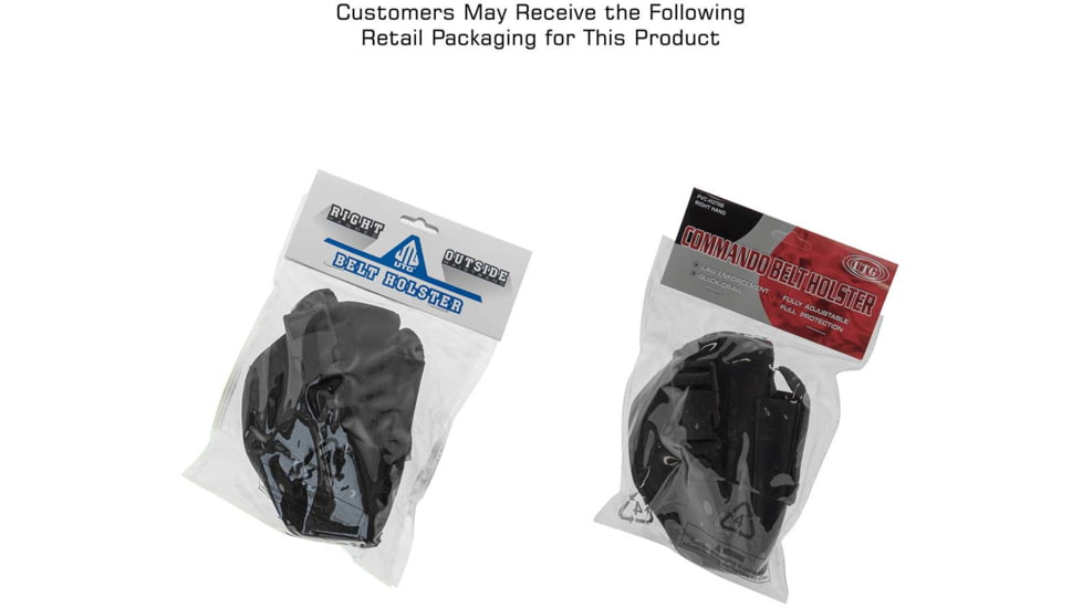 Leapers UTG Belt Holster, Right Hand, Plain, Black, PVC-H270B