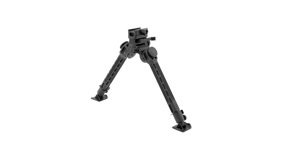 Leapers UTG Big Bore Full Stability Bipod, 9 in-14 in Center Height, Black, TL-BPFS01-A