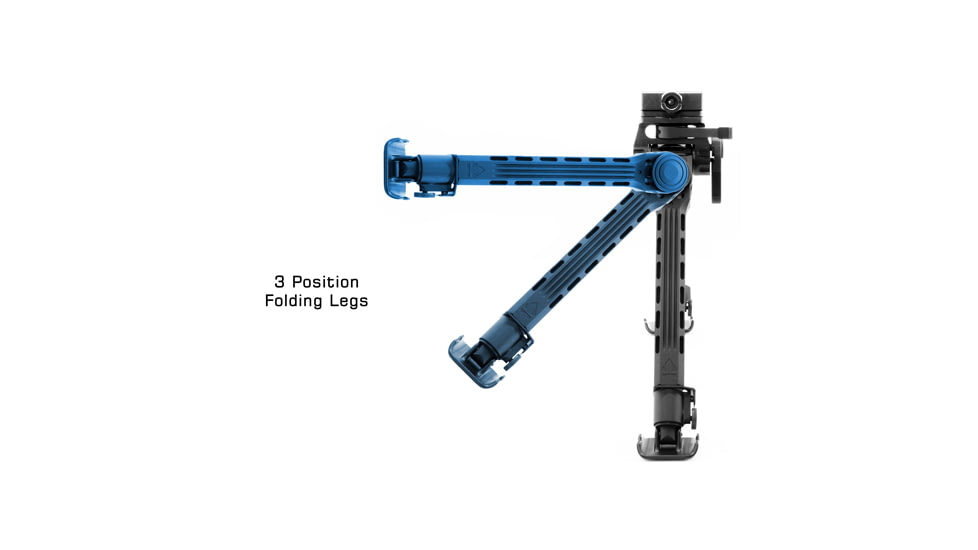 Leapers UTG Big Bore Full Stability Bipod, 9 in-14 in Center Height, Black, TL-BPFS01-A